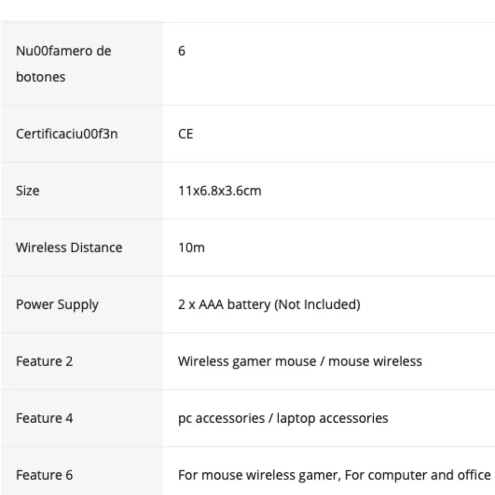 2.4G 6 Key Wireless Mouse Optical For Laptop Computer PC Gamer CSGO PUBG